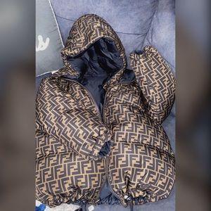 BOYS FENDI REVERSIBLE COAT